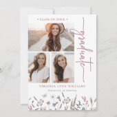 ワイルドフラワー卒業写真 案内状 (正面)