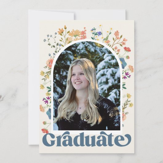 ワイルドフラワー卒業発表 招待状 (正面)