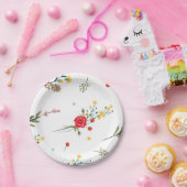 ワイルドフラワー卒業紙プレート ペーパープレート (パーティー)