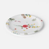 ワイルドフラワー卒業紙プレート ペーパープレート (アングル)