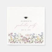 ワイルドフラワー卒業紙紙ナプキンスフローラ スタンダードカクテルナプキン (正面)