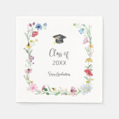 ワイルドフラワー卒業 スタンダードカクテルナプキン (正面)