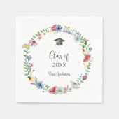 ワイルドフラワー卒業 スタンダードカクテルナプキン (正面)