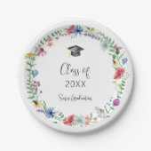 ワイルドフラワー卒業 ペーパープレート (正面)