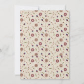 ワイルドフラワー印刷可能フローラ簡単編集可能結婚な 招待状 (裏面)