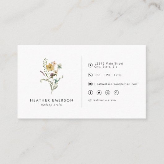 ワイルドフラワー名刺 名刺 (正面)