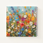 ワイルドフラワー名前をカスタムする感謝ジャーナル ノートブック (裏面)