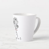 ワイルドフラワー名前をカスタムする カフェラテマグ (右アングル)