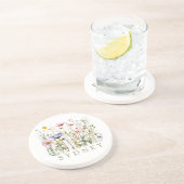 ワイルドフラワー名前をカスタムする コースター (側面)