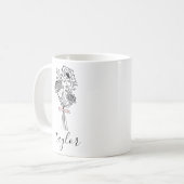 ワイルドフラワー名前をカスタムする コーヒーマグカップ (正面左)