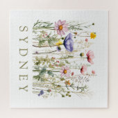 ワイルドフラワー名前をカスタムする ジグソーパズル (横)