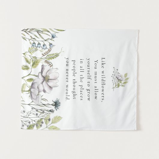 ワイルドフラワー名言タペストリー タペストリー (正面(横))