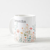 ワイルドフラワー名 コーヒーマグカップ (正面左)