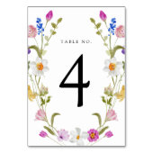ワイルドフラワー咲きテーブル番号 テーブルナンバー (裏面)