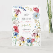 ワイルドフラワー咲き素晴らしいフローラ枠 カード (正面)