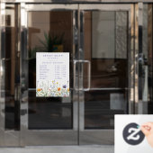 ワイルドフラワー営業時間 ウィンドウサイン (オフィスドア)