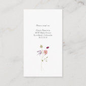 ワイルドフラワー囲いカード エンクロージャーカード (裏面)