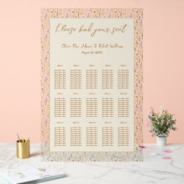 ワイルドフラワー大結婚形アクリル座席表 アクリルサイン