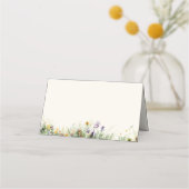 ワイルドフラワー女性のカーボーイハット素朴フローラ プレイスカード (裏面)