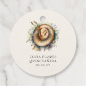 ワイルドフラワー女性のカーボーイ素朴フローラキンセアニェラ フェイバータグ (裏面)