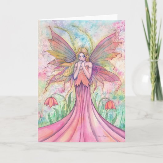 ワイルドフラワー妖精グリーティングカード カード (正面)