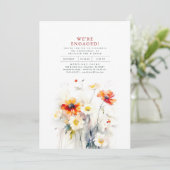 ワイルドフラワー婚約したの婚約パーティ写真 招待状 (スタンド正面)