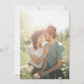 ワイルドフラワー婚約したの婚約パーティ写真 招待状 (裏面)