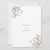 ワイルドフラワー婚約パーティ招待状ラブイン開花 招待状 (裏面)