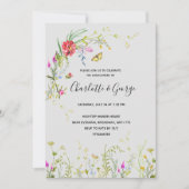 ワイルドフラワー婚約パーティ招待状 招待状 (正面)