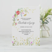 ワイルドフラワー婚約パーティ招待状 招待状 (スタンド正面)