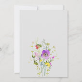 ワイルドフラワー婚約パーティ招待状 招待状 (裏面)