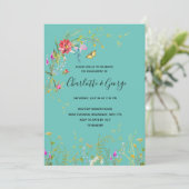 ワイルドフラワー婚約パーティ招待状 招待状 (スタンド正面)