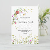 ワイルドフラワー婚約パーティ招待状 招待状 (スタンド正面)