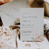 ワイルドフラワー婚約招待状テンプレート 招待状