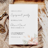 ワイルドフラワー婚約招待状テンプレート 招待状