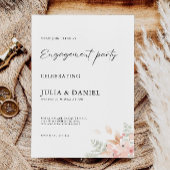 ワイルドフラワー婚約招待状テンプレート 招待状