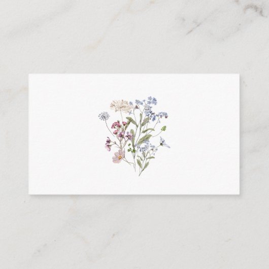 ワイルドフラワー封入カード カスタム挿入 フローラル エンクロージャーカード (裏面)