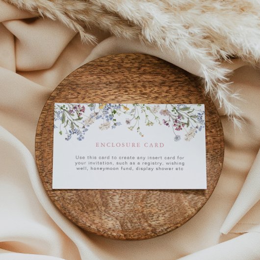 ワイルドフラワー封入カード カスタム挿入 フローラル エンクロージャーカード