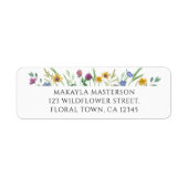 ワイルドフラワー差出人住所ラベル ラベル (正面)
