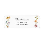 ワイルドフラワー差出人住所ラベル ラベル (正面)