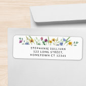 ワイルドフラワー差出人住所ラベル ラベル
