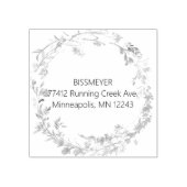 ワイルドフラワー差出人住所 ラバースタンプ (インプリント)