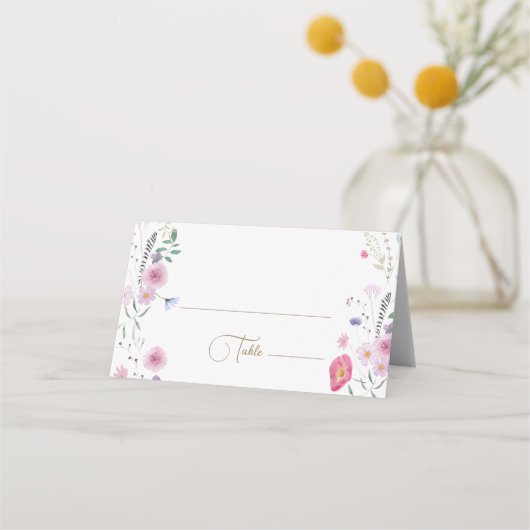 ワイルドフラワー座席表 プレイスカード (正面)