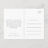 ワイルドフラワー庭園の結婚式ありがとうはがき インビテーションポストカード (裏面)