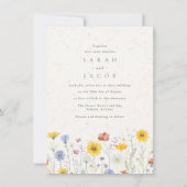 ワイルドフラワー庭園の結婚式招待状 招待状 (正面)