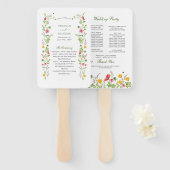 ワイルドフラワー庭園の結婚式計画 ハンドファン (正面&裏面)