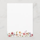 ワイルドフラワー庭園の結婚式詳細 エンクロージャーカード (裏面)