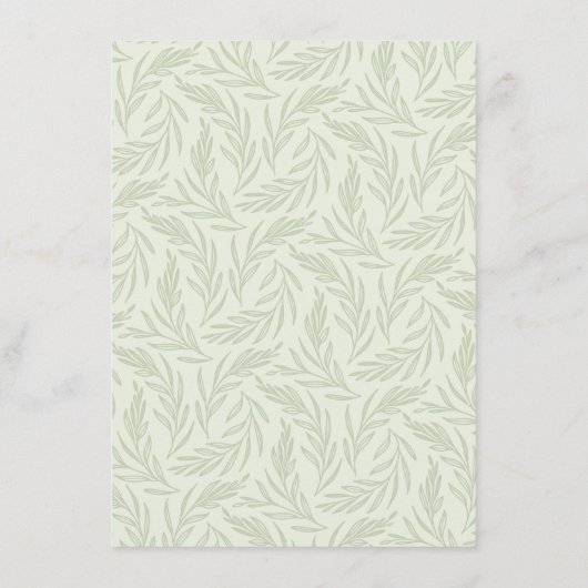 ワイルドフラワー庭園の結婚式詳細 エンクロージャーカード (裏面)