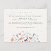 ワイルドフラワー庭園の結婚式詳細 エンクロージャーカード (正面)