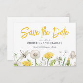 ワイルドフラワー庭園の結婚式 セーブザデート (正面/裏面)